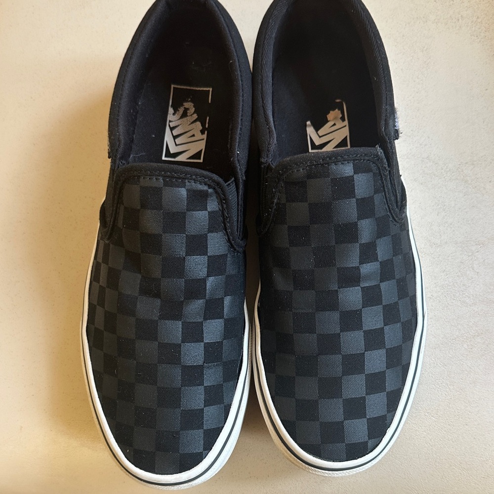 Vans Classic Black Checkerboard Slip-ons